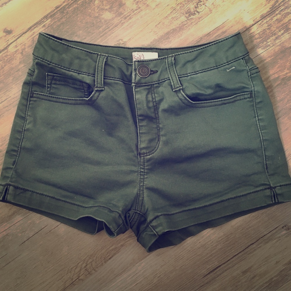 Olive Green Khaki Shorts